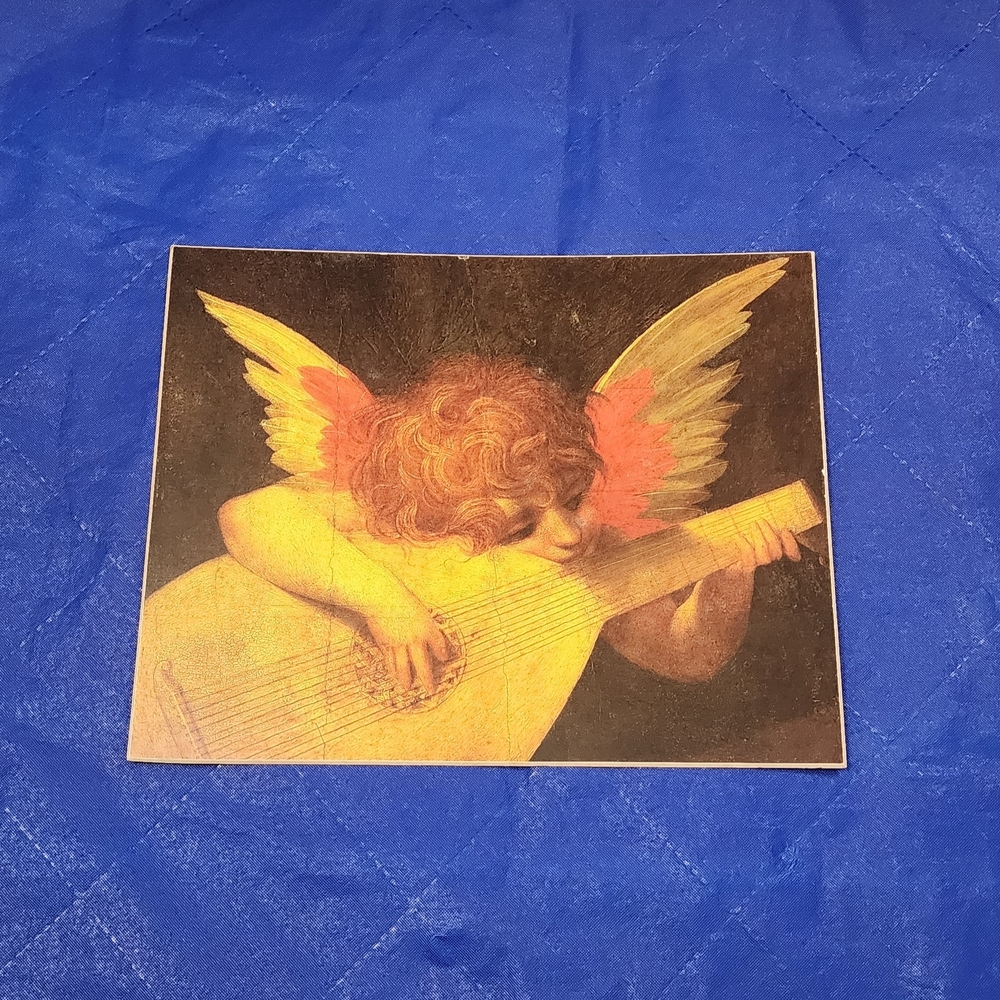 Angel Playing Lute Art Print